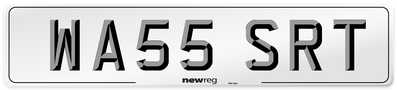 WA55 SRT Number Plate from New Reg